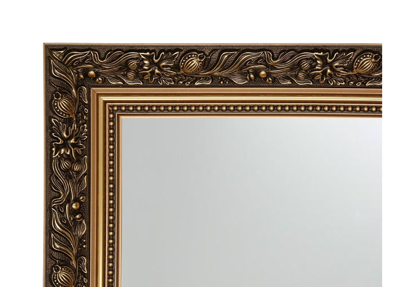 LUSTRO 110x50 Rama drewniana Biała Złota Srebrna Marka Artmaxi