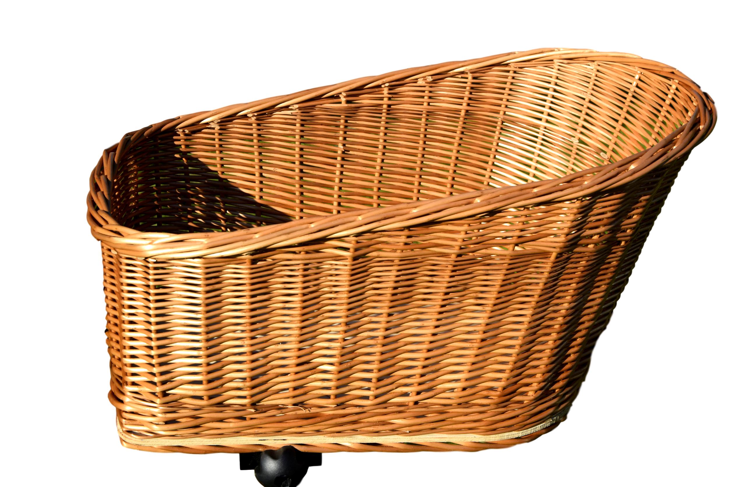 Koszyk Wiklinowy Kosz na Rower Bagażnik zakupy