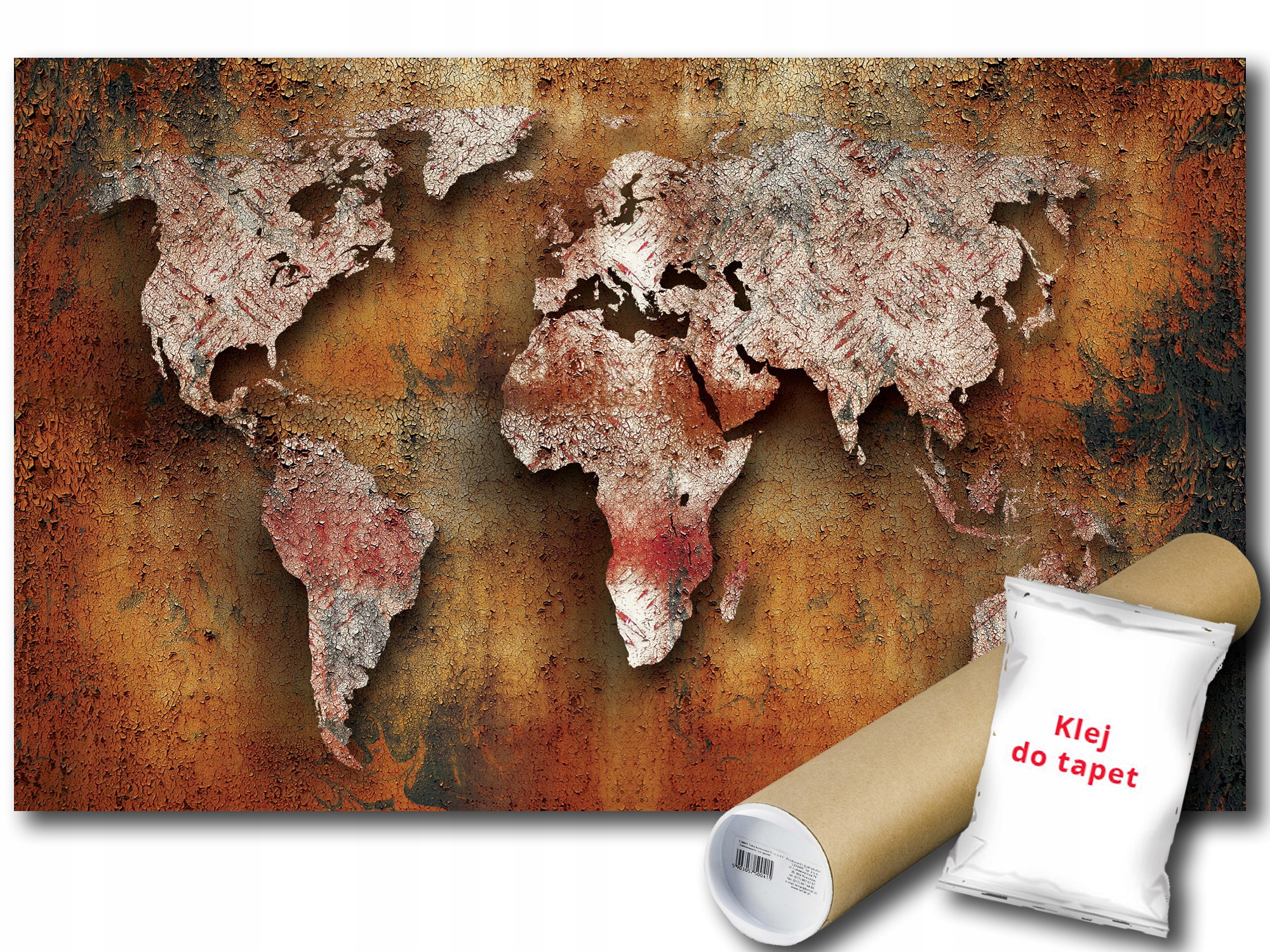 Fototapeta Flizelina Mapa Svět Rez Ocel 416x254