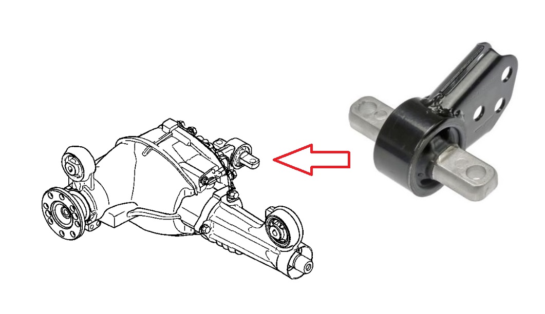 Подушка mostu передня Jeep Commander XK XH 06 - 10 Номер каталозі запчастини 52114354aa foto 0