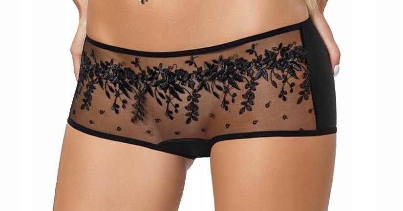 

Sari Komfortowe szorty z haftem *XL* Czarne