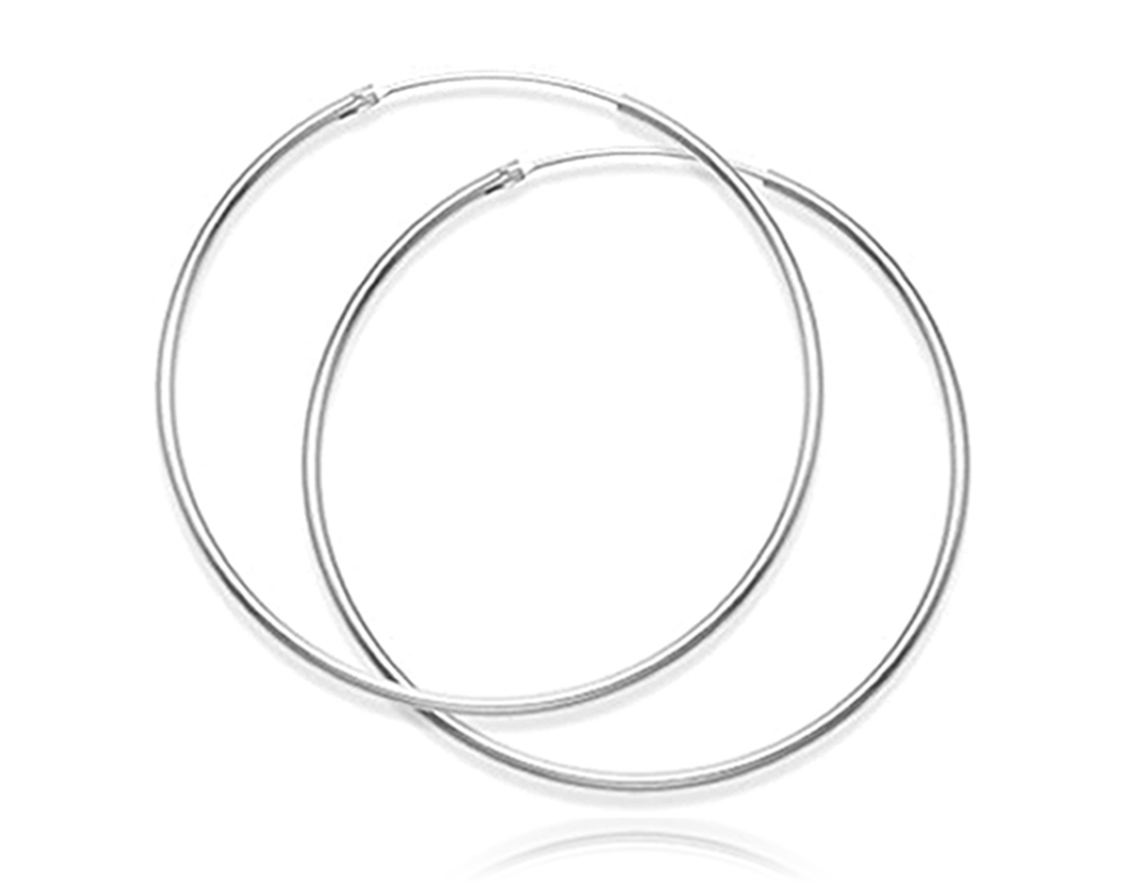 

Srebrne Kolczyki Klasyczne Kółka 8cm Srebro 925