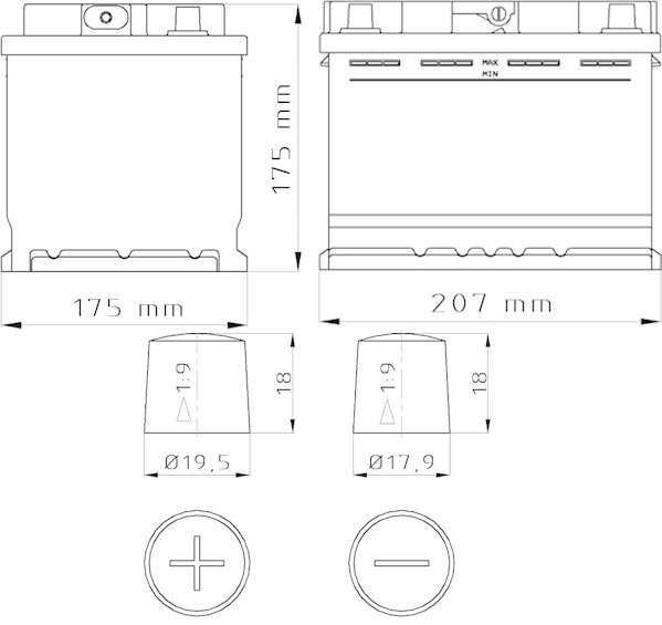 Akumulator ASFIN 12V 50Ah 470A (EN) EAN (GTIN) 4251222408242