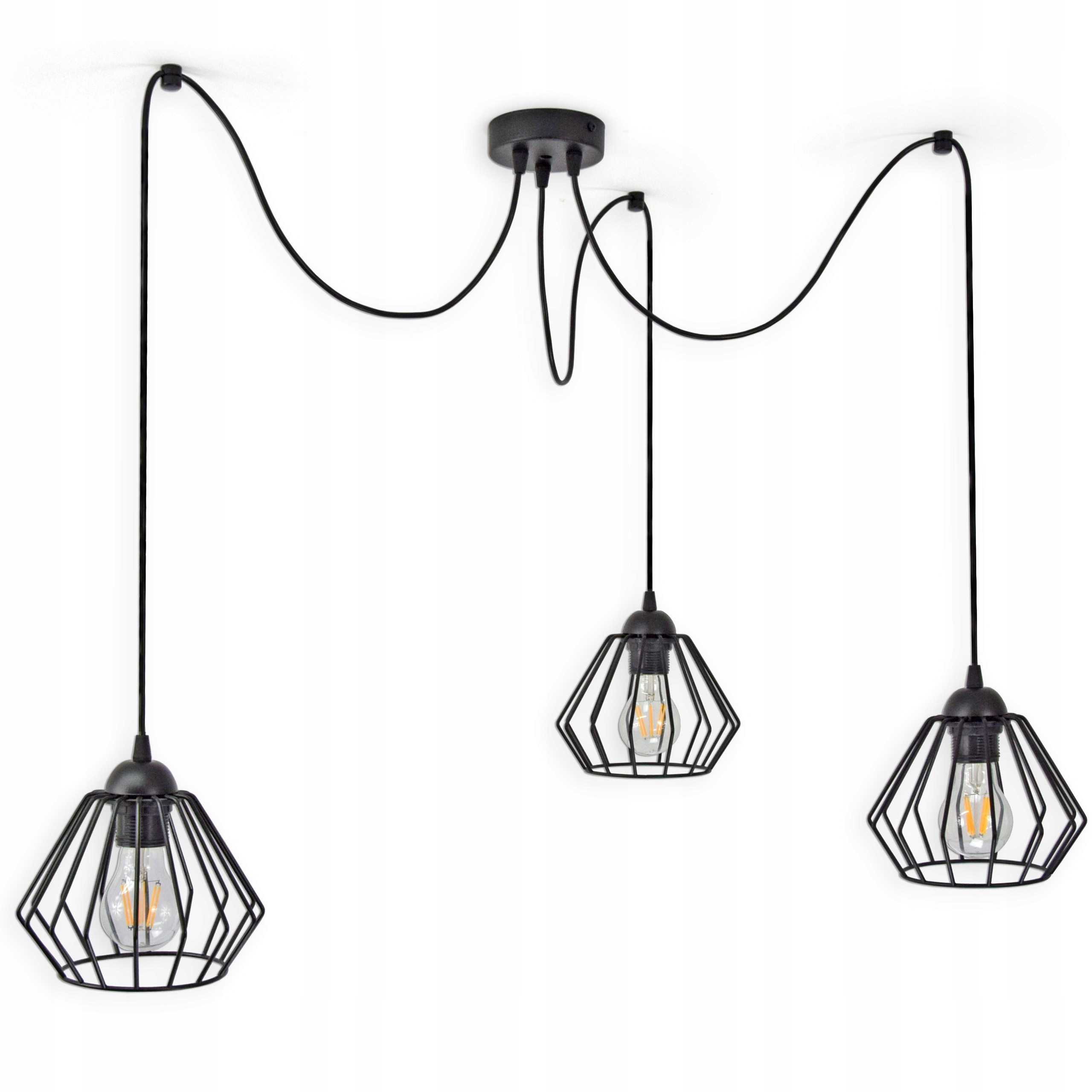 

Lampa Druciana Wisząca Pająk Diament 724-S3 Led