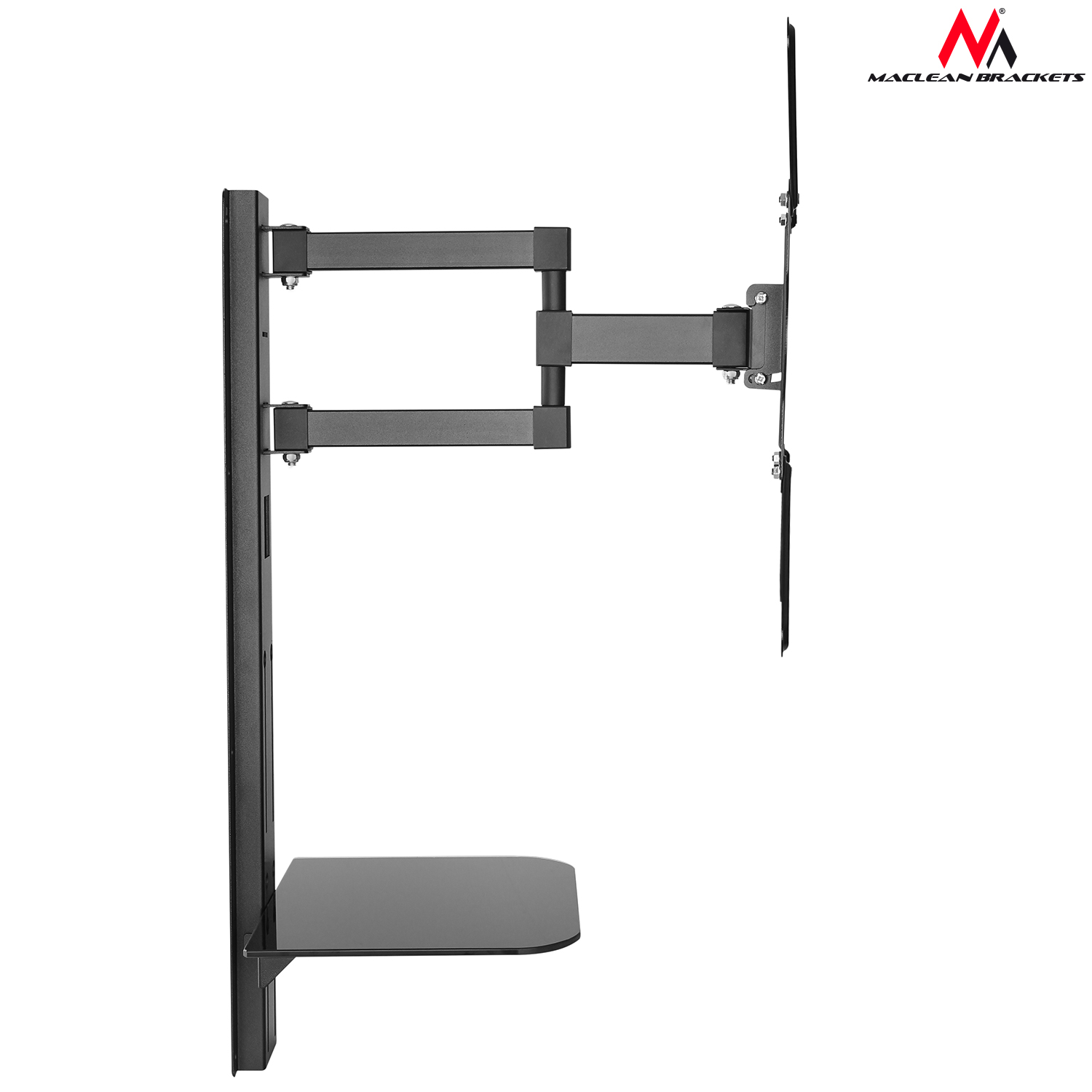 UCHWYT DO TELEWIZORA wieszak TV + PÓŁKA SZKLANA Model MC-772
