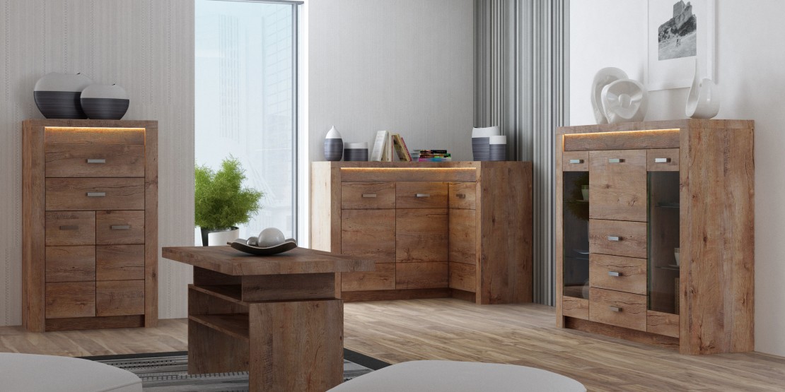 Biurko z szufladami jesion ciemny 120 cm IN-16 Kolor mebla inny kolor