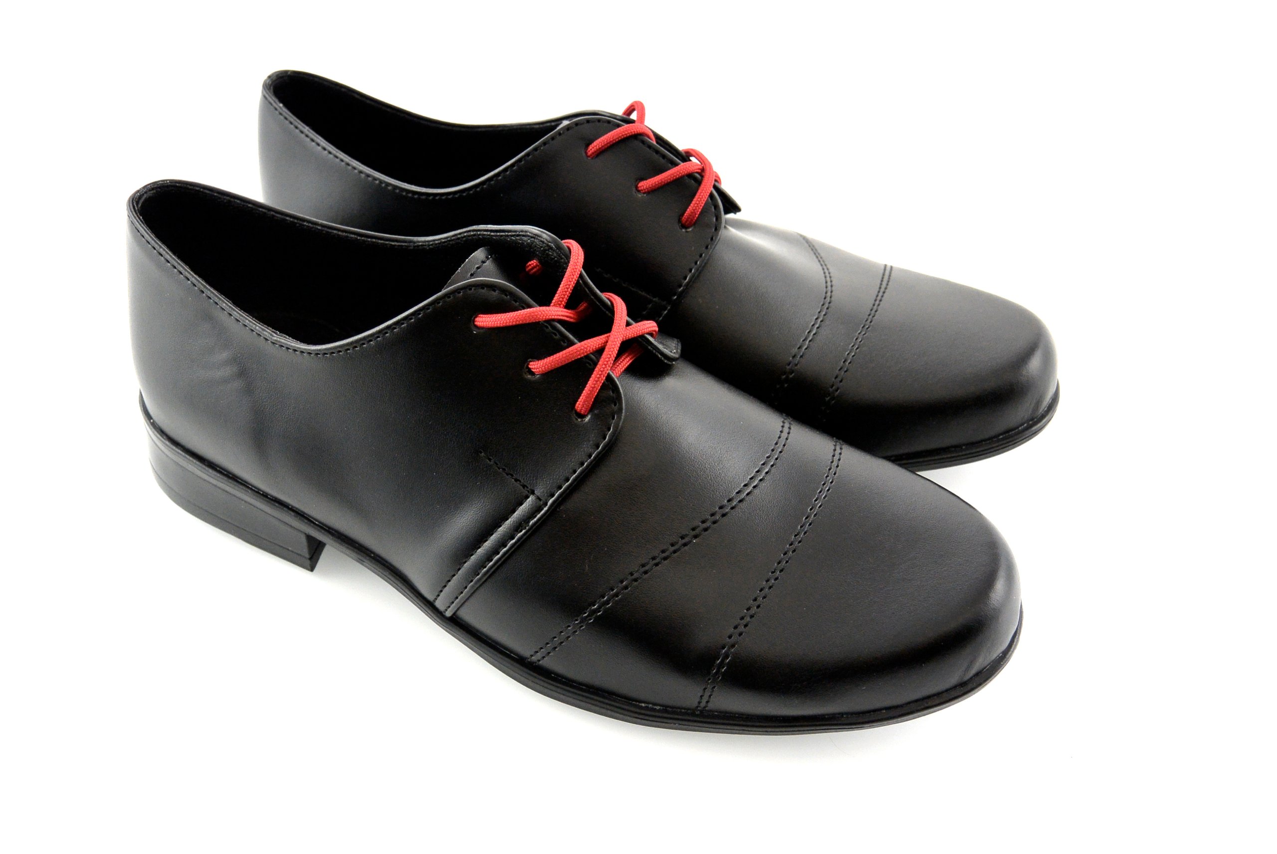 CZARNE WIZYTOWE PÓŁBUTY KOMUNIJNE CHŁOPIĘCE r30 Długość wkładki wew. 21 cm