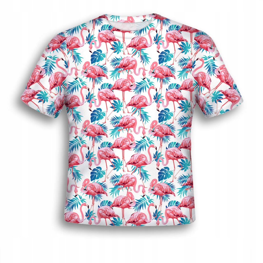 

Koszulka Full Print Flamingi S Fitness Yoga Pl