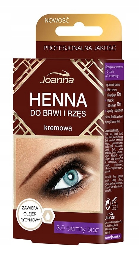 

Henna kremowa do brwi i rzęs brazowa Joanna