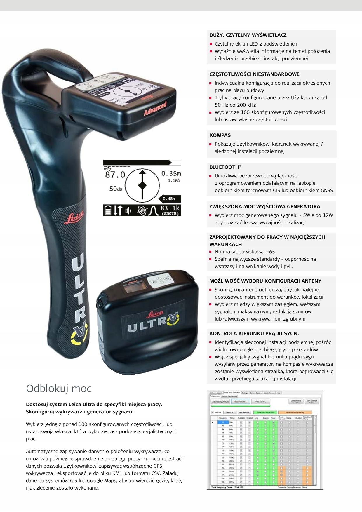 WYKRYWACZ LEICA ULTRA 5W STANDARD Marka Leica Geosystems