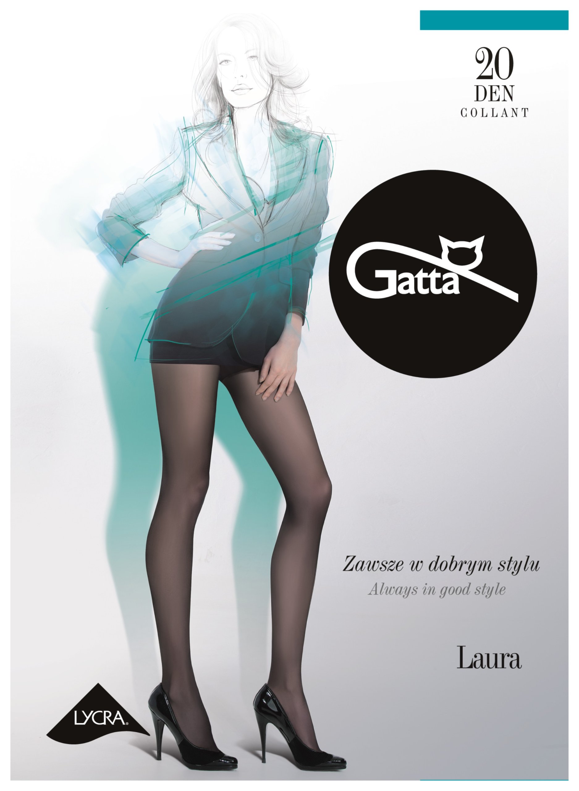 

Rajstopy klasyczne Gatta Laura 20 den - r. 3 nero
