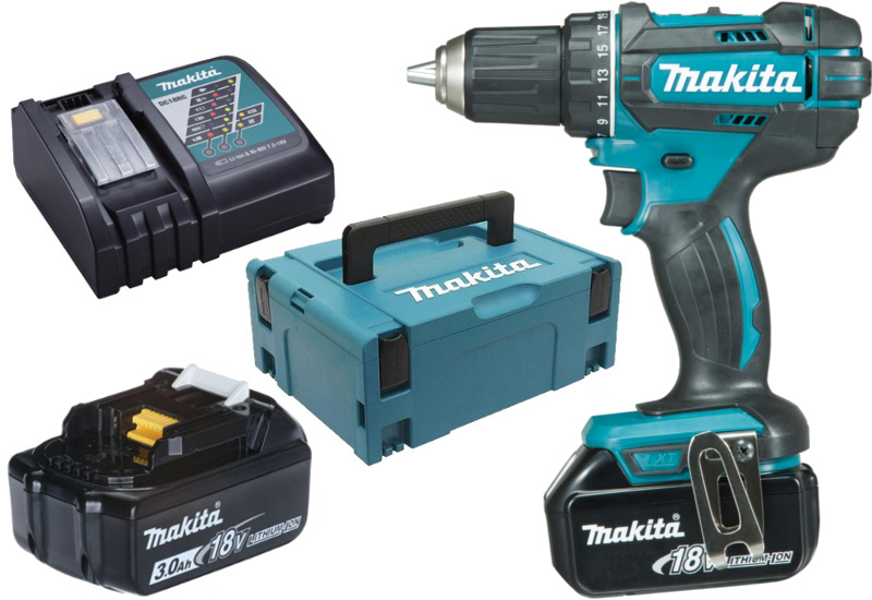 Makita DDF482RFJ Aku Vrtačka 18V 2x3Ah