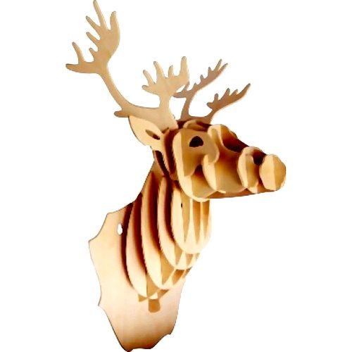 PUZZLE DREWNIANE 3D JELEŃ GŁOWA POROŻE TROFEUM Kod producenta R001