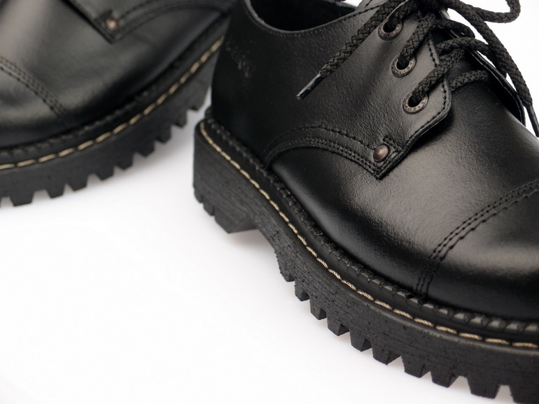 HUSAR półbuty Glany PL151 SKÓRA Kubarski CZARNE 36 Model 151