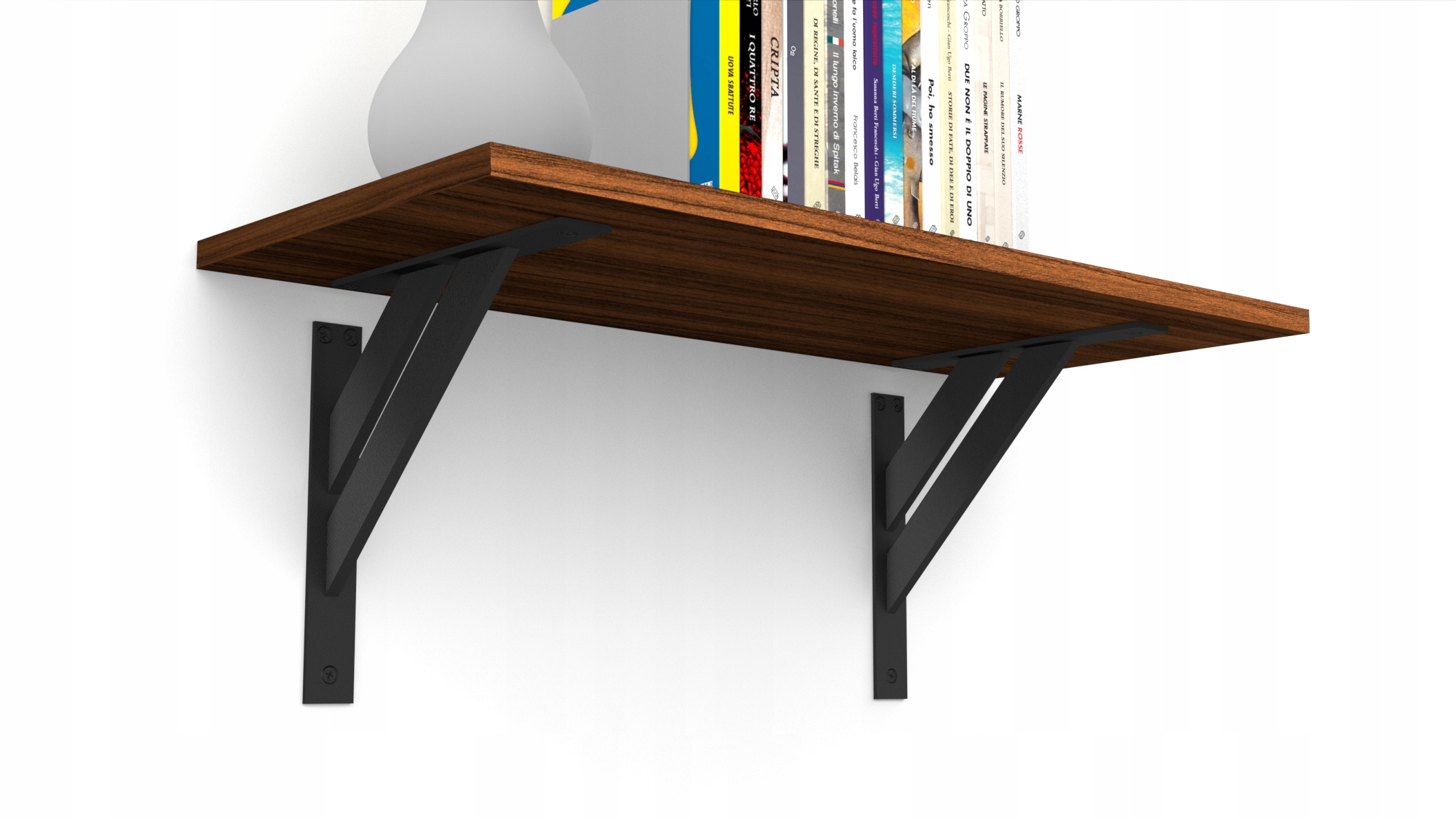 2 Ks Podpěra Konzole Na Polici 240 Černá Pod Polici