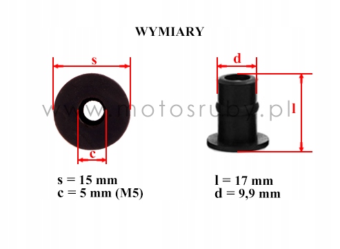 KOMPLET ŚRUBA NAKRĘTKA DO SZYB OWIEWEK M5 kpl.6 Numer katalogowy części 651682826841