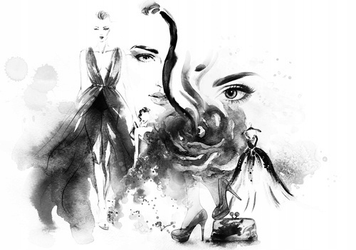 

Fototapeta Grafika Abstrakcja Malarstwo Kobieta