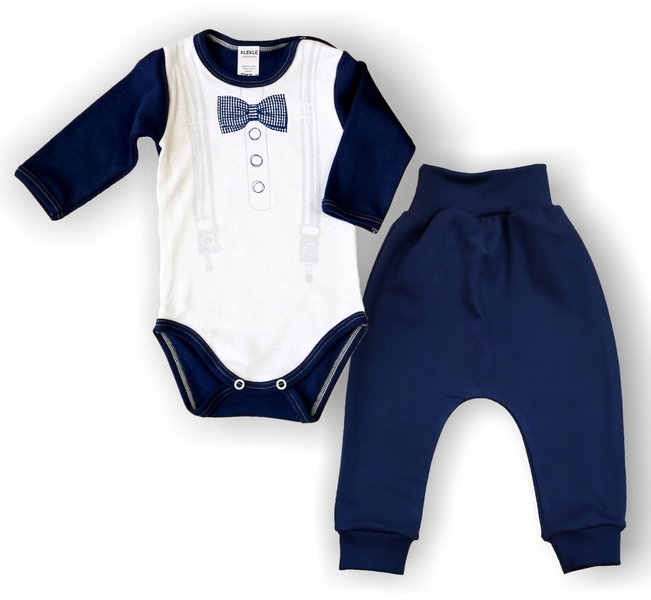

Komplet Body Napisy+Legginsy Spodenki r 62 Klekle