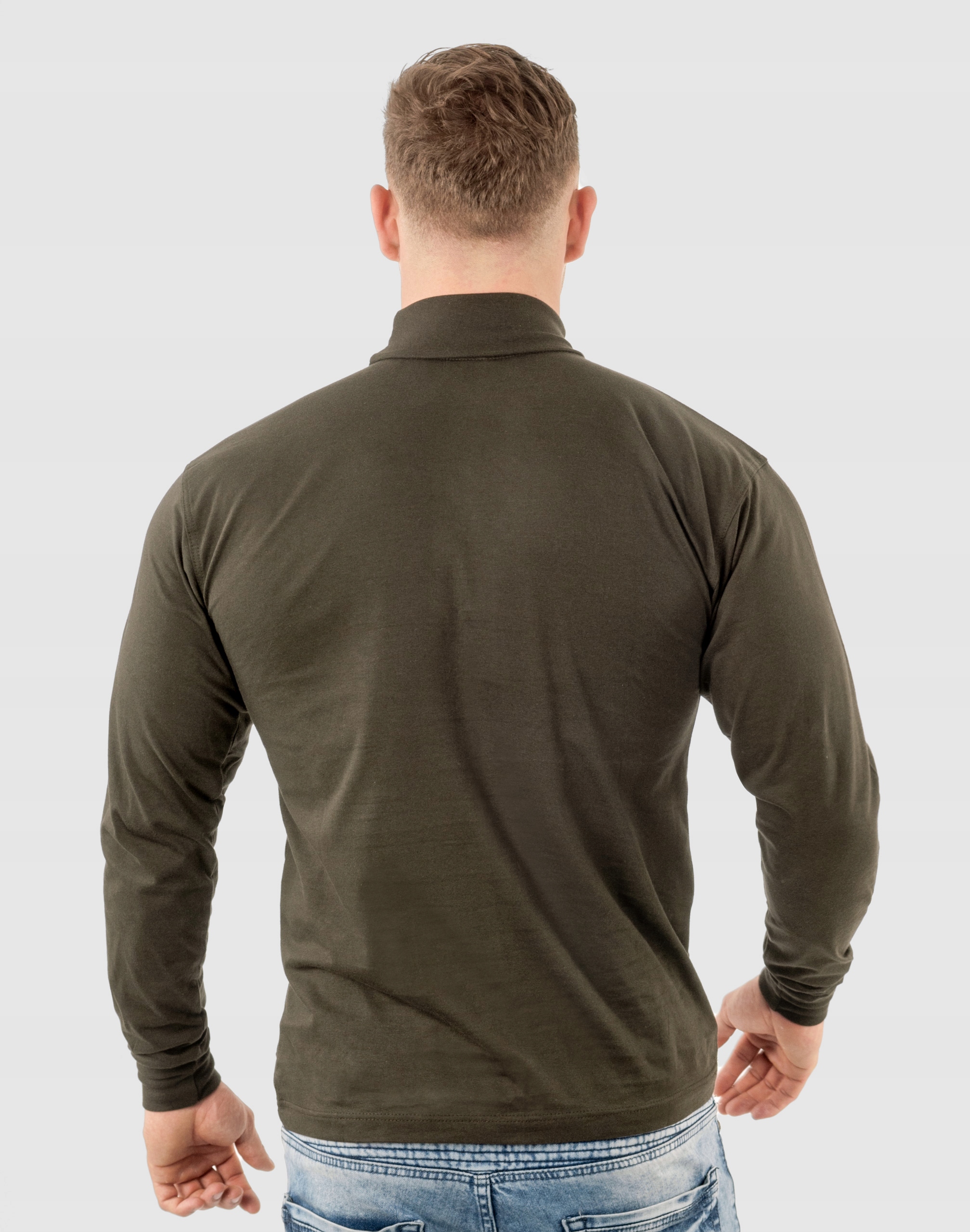 Elegancki Sweter Golf Męski Golfy WXM r M brązowy Płeć mężczyzna