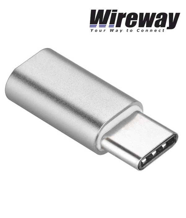 MINI ADAPTER MICRO USB - USB C PRZEJŚCIÓWKA TYP-C WIREWAY SOLIDNY METALOWY Stan opakowania oryginalne