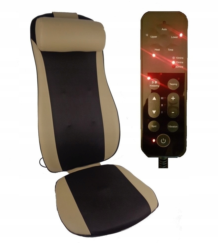 Mata masująca Shiatsu Masażer pleców do masażu ciała z ostukiwaniem Fotel Kod producenta 8034