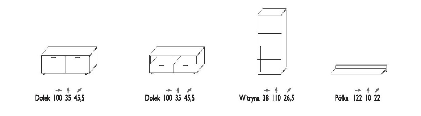 Komoda na wysoki połysk, LED GRATIS ! Kolor mebla wielokolorowy