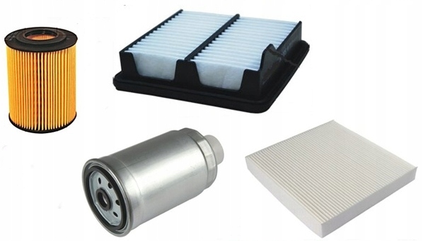 4 Filtry 1.7 CRDi diesel Hyundai ix35 Kia Sportage III 3 sada filtrů