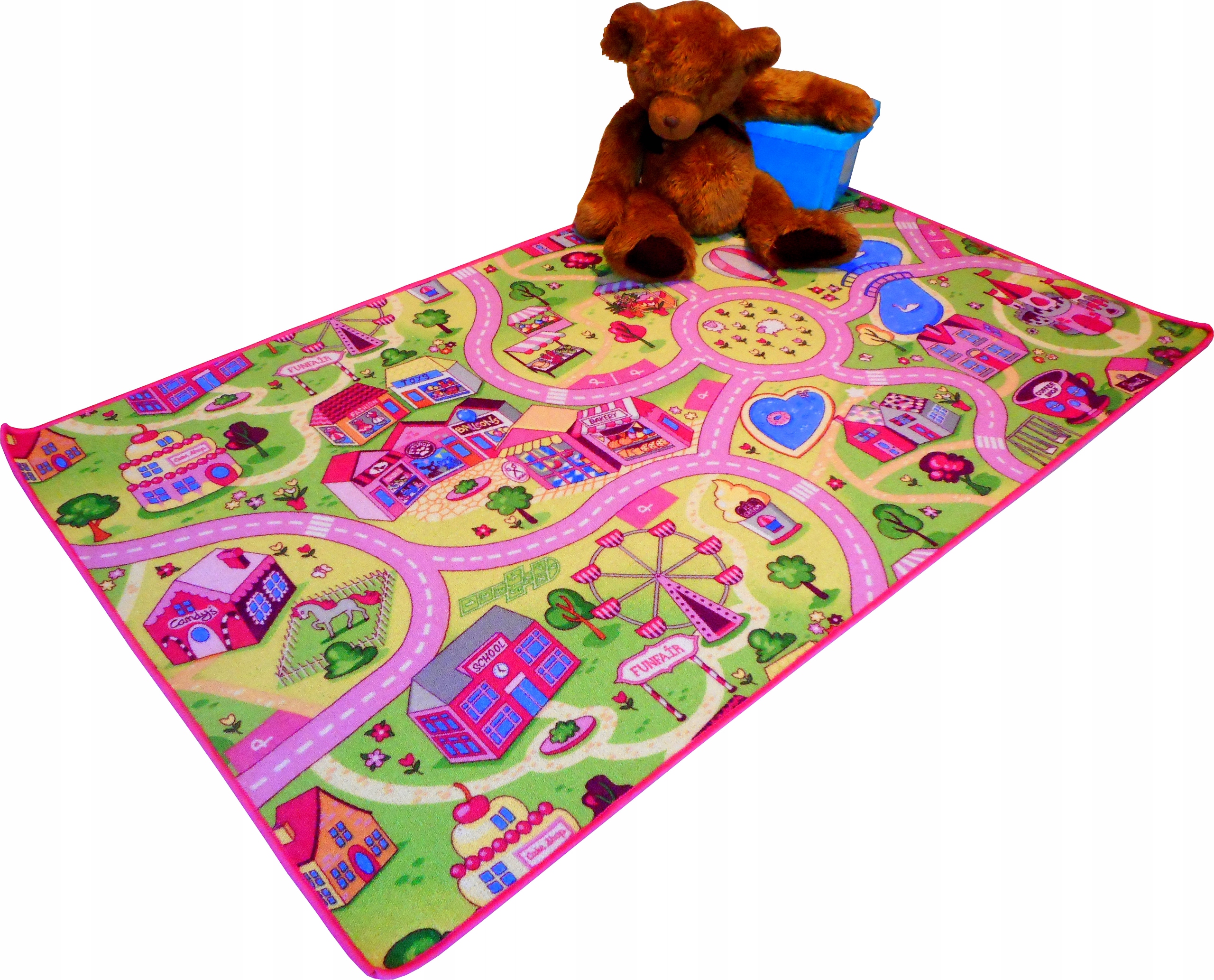 DYWANY WZORY DLA DZIECI 300x500 MIASTO ULICE Kod producenta DYWAN DROGI WIEŚ ULICE MIASTO FARMA CARS