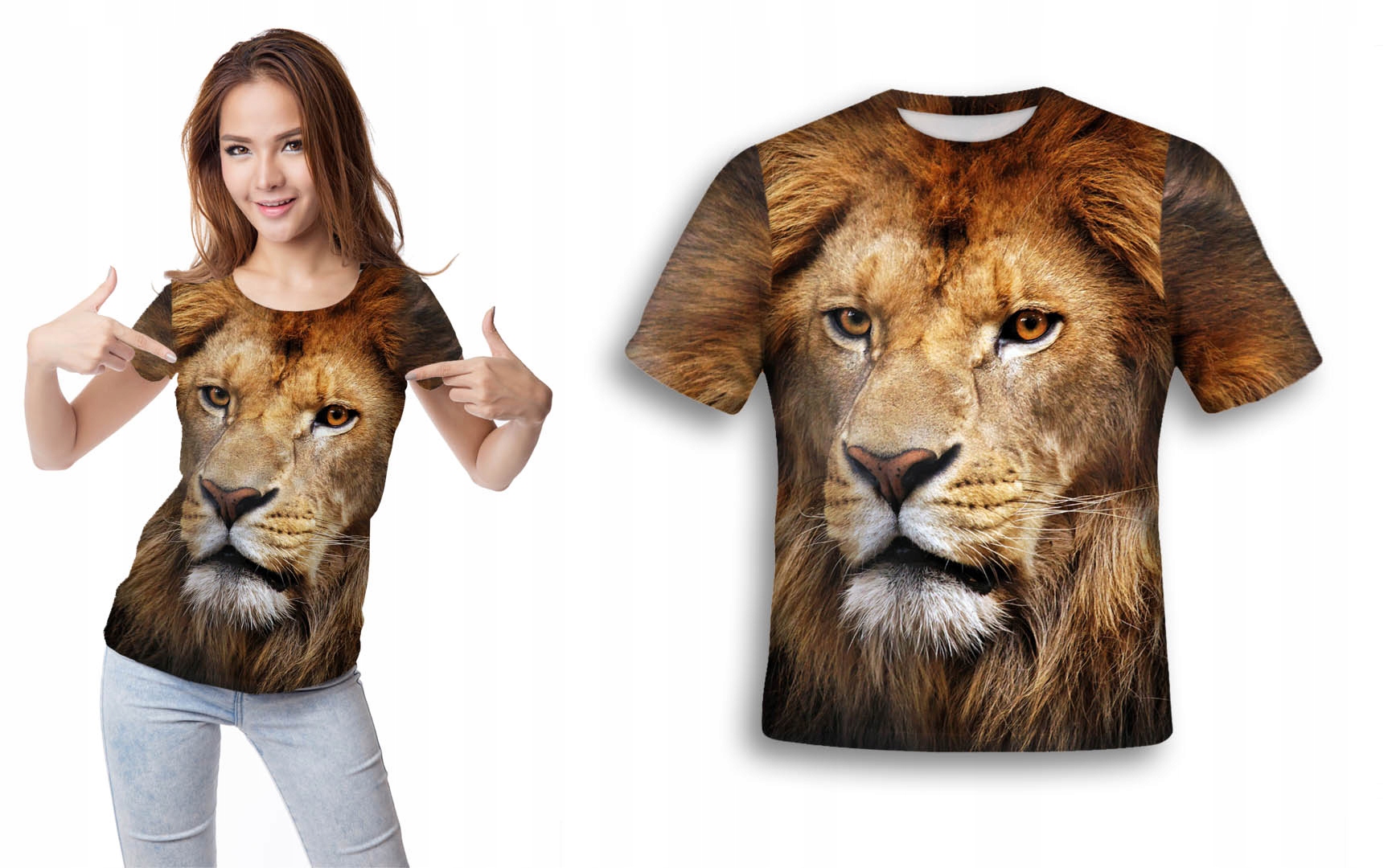

Koszulka Fullprint T-shirt Lew S Młodzieżowa Modna