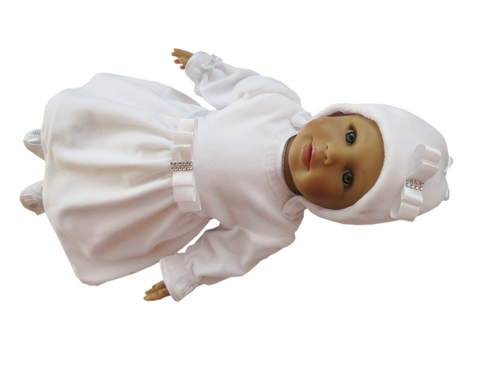Одежда для крещения для девочки комплект зима R68 Dominant color white
