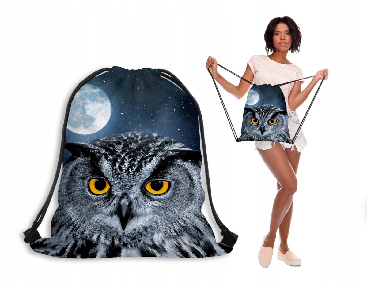 

Worek Plecak Zwierze B 58 Sowa Nocą Modny Polski