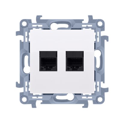 

Gniazdo komputerowe 2x RJ45 Simon 10 biały, eKopel
