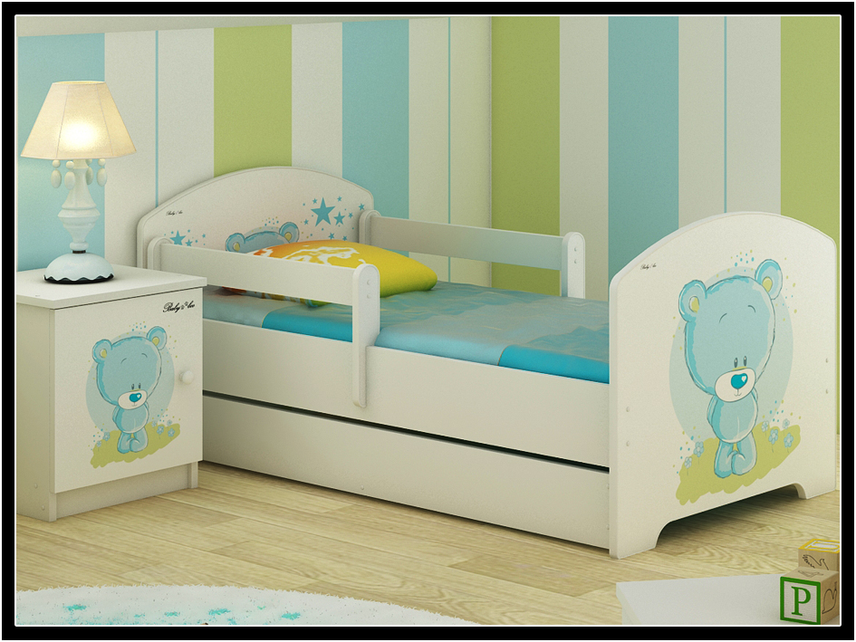 Łóżko dziecięce 160X80 BABY BOO materac pianka PB Kolor biel