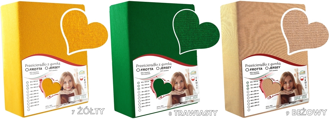 PRZEŚCIERADŁO JERSEY Z GUMKĄ 70x120 JAKOŚĆ Marka STYL-TEX