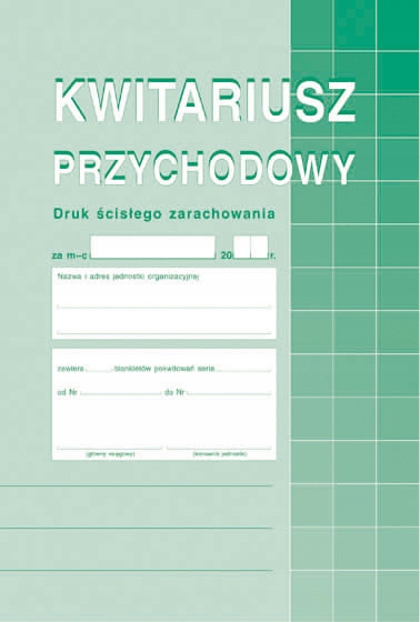 

Kwitariusz Przychodowy numerowany O+2K A5 400-3
