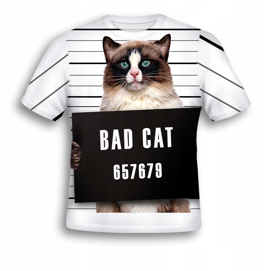 

Koszulka 3D T-shirt Bad Cat XL Młodzieżowa Polska