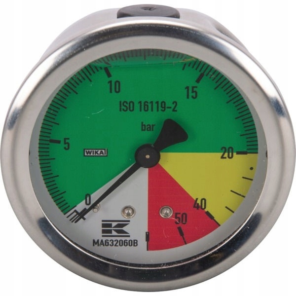7234868 - Манометр 63мм, 20БАР, 60бар стійкий до RSM, WIKA