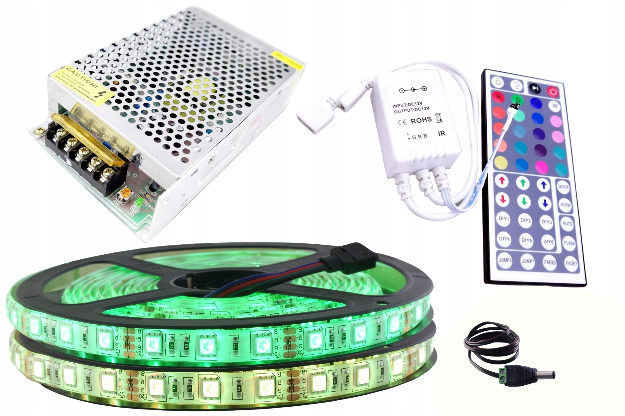 Sada Led pásikov 300 Rgb 5050 IP65 ovládač 10 m