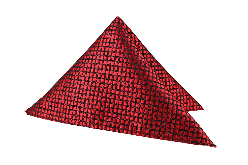 ZESTAW MUCHA i POSZETKA - WZÓR CZERWONY W KRATKĘ Wzór dominujący kratka