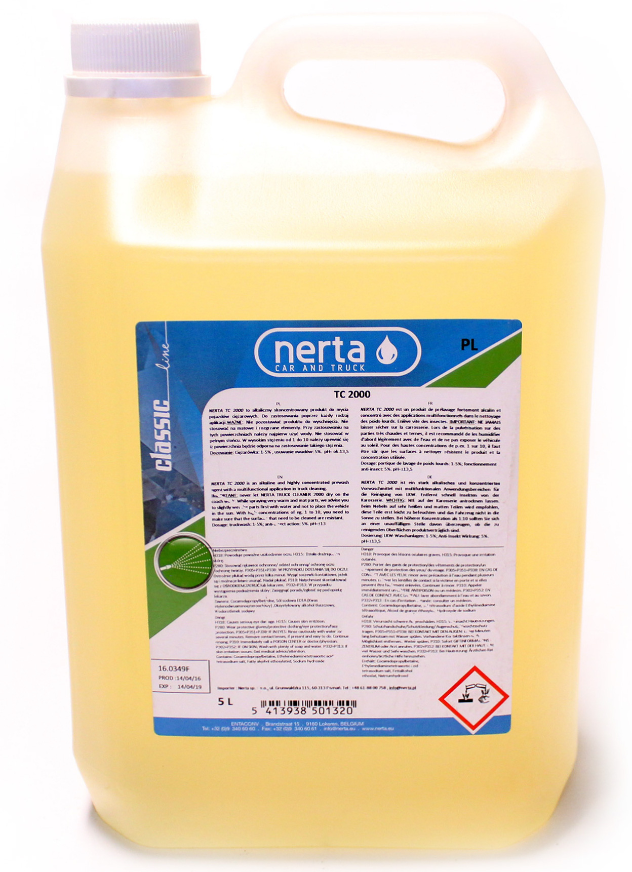 NERTA TC2000 PIANA AKTYWNA DO MYCIA CIĘŻARÓWEK 5L