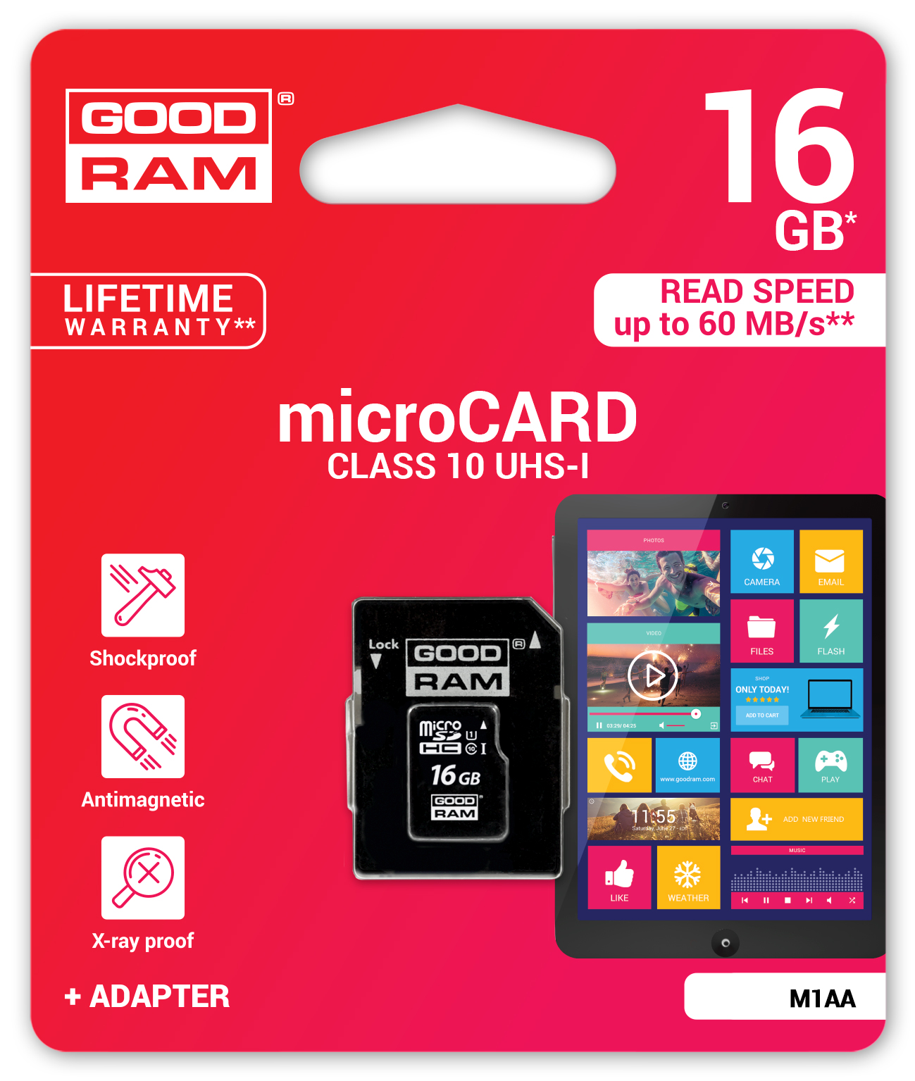 GOODRAM KARTA PAMIĘCI MICRO SD 16GB CLASS 10 UHS Typ karty SD