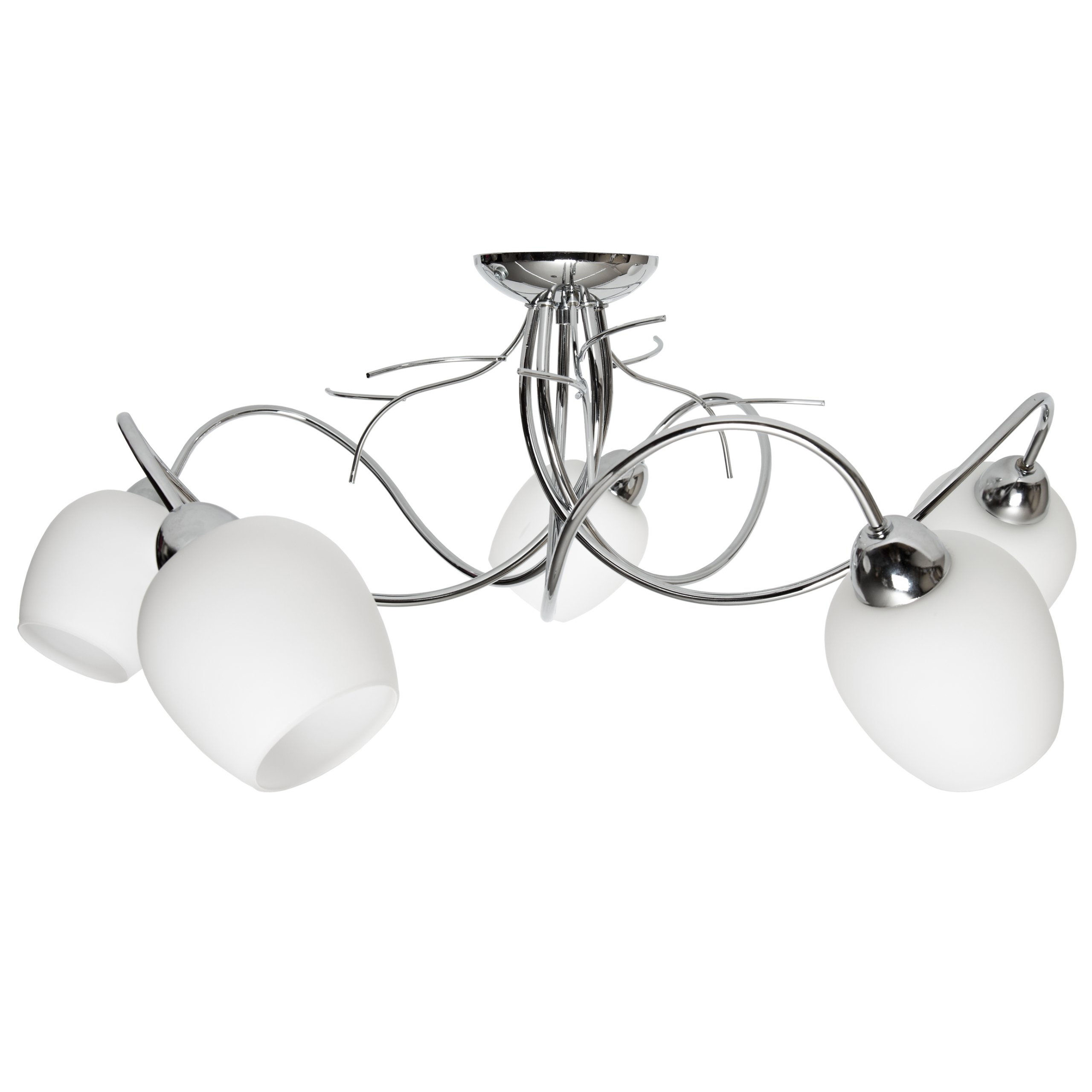 СОВРЕМЕННАЯ ПОДВЕСКА ЛАМПА ЛЮСТРА ПЛАФОН ХРОМ