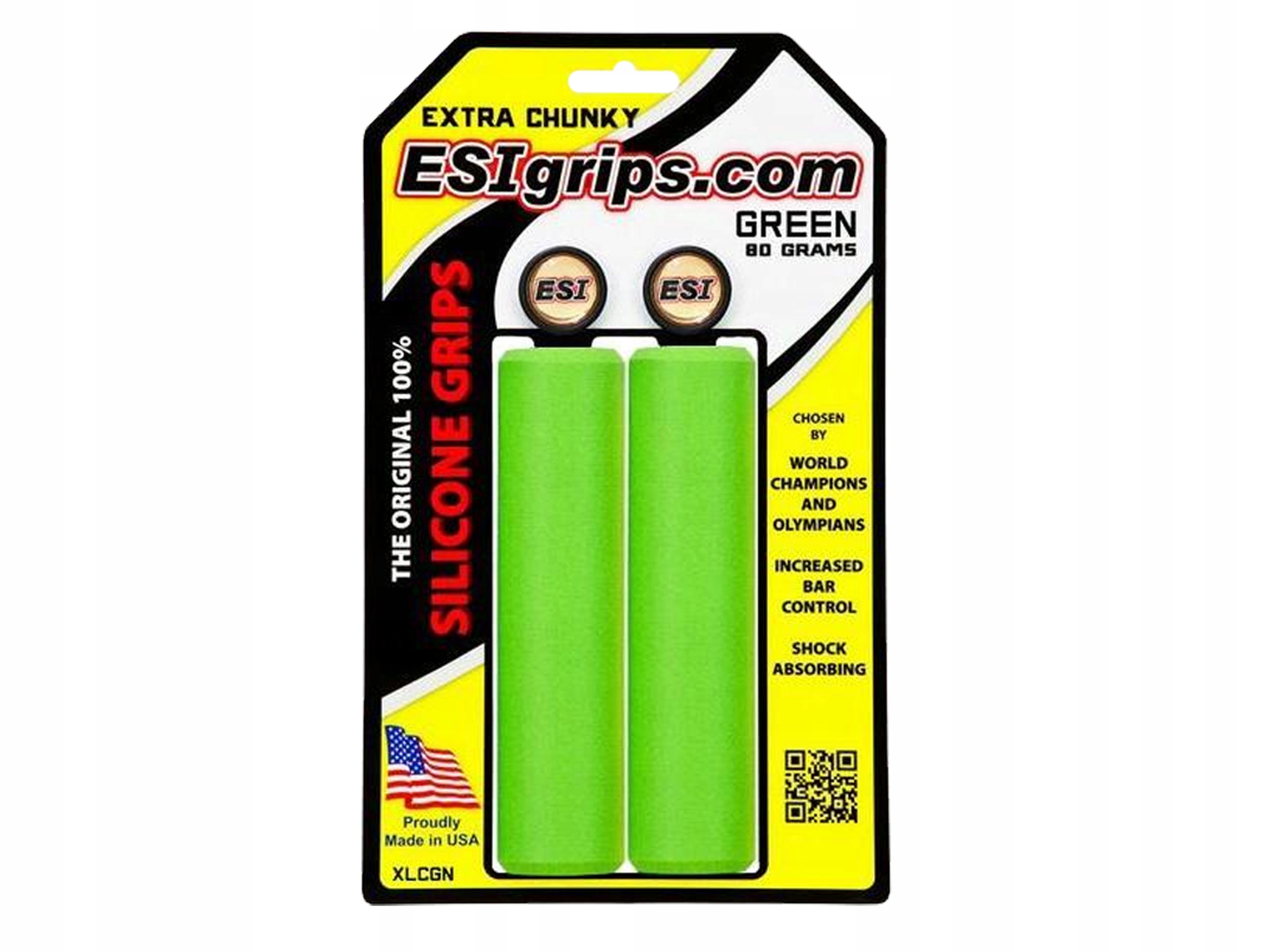 Rowerowe Gripy Chwyty Esi Grips Extra Chunky Najgrubsze 80g Enduro Green