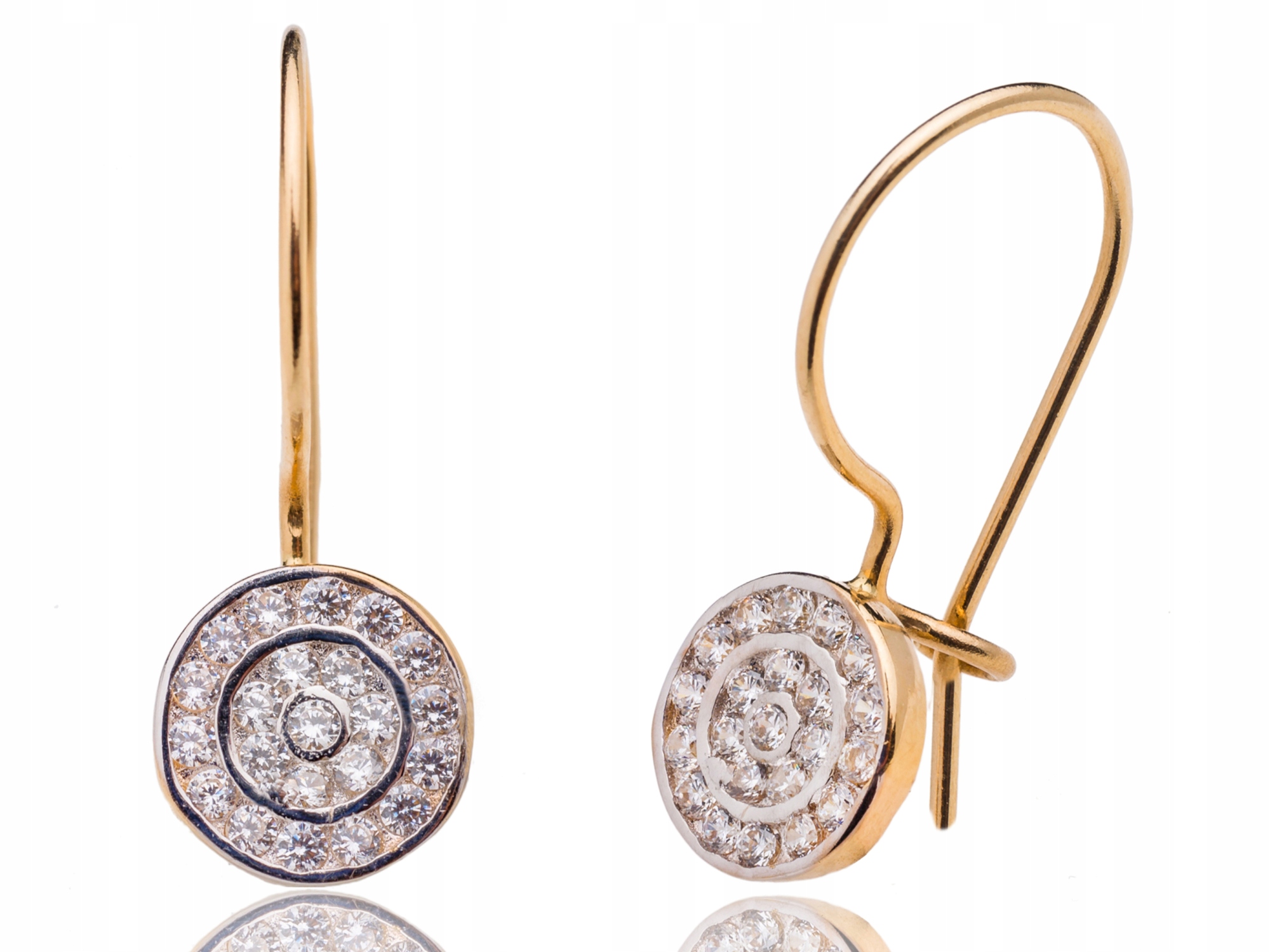 Zlaté Náušnice Náušnice Pro Dívku Zirkony