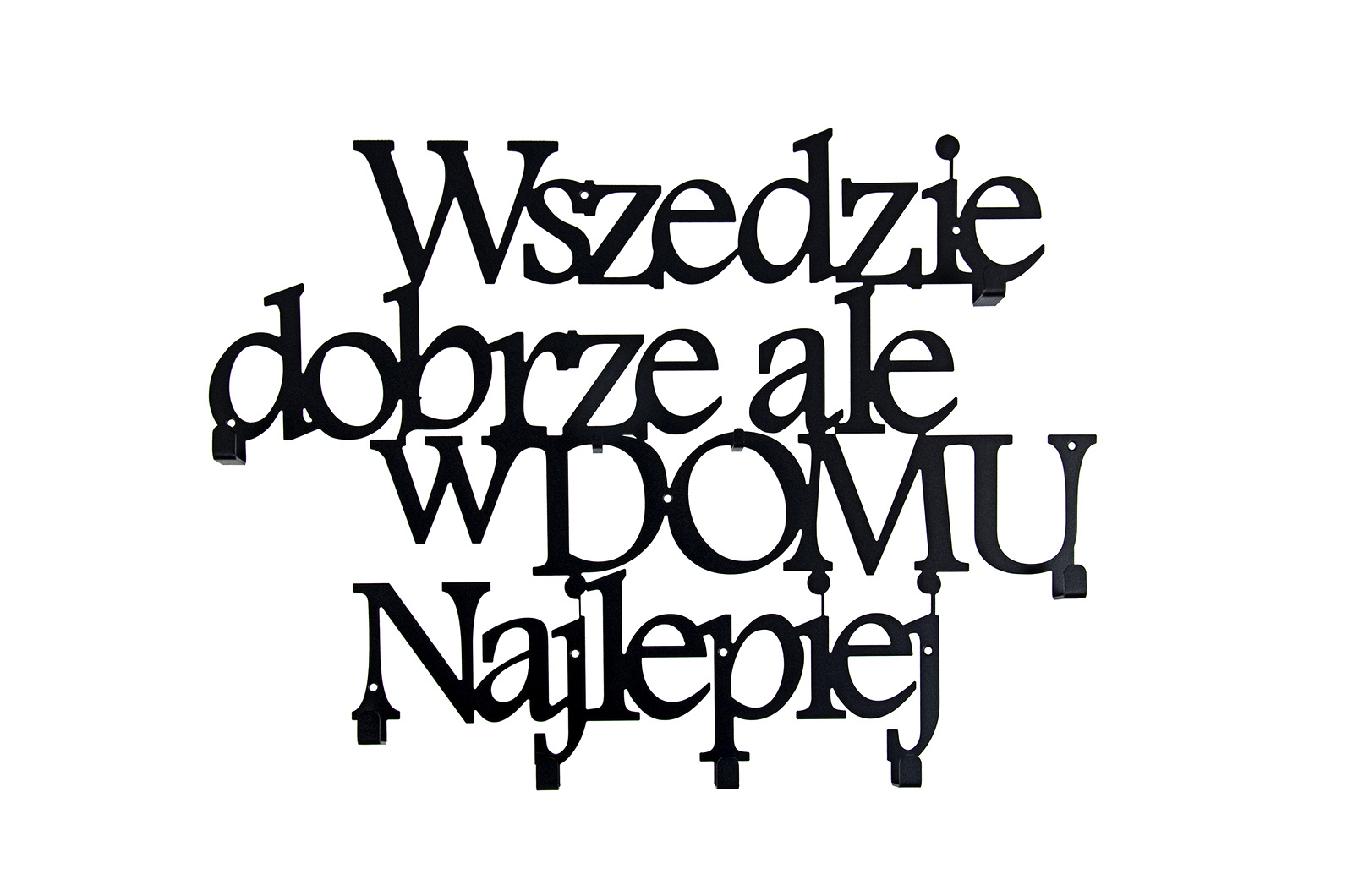 Nástěnný věšák na oblečení Všude dobře ale v
