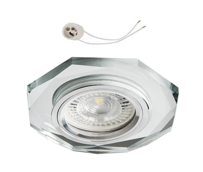 

Oprawa sufitowa szklana halogen do Led GU10 lustro