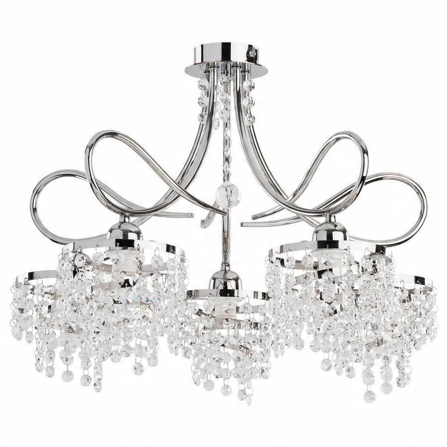 

Lampa Wisząca,żyrandol Kryształki 150 Chrom
