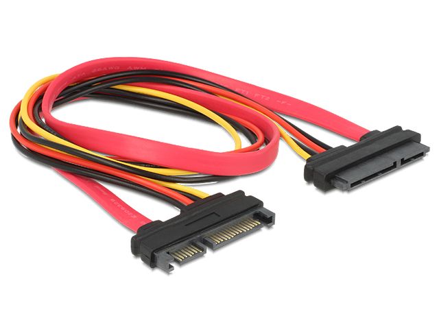 

Przedłużacz Sata 22 pin Zasilanie 50cm Delock