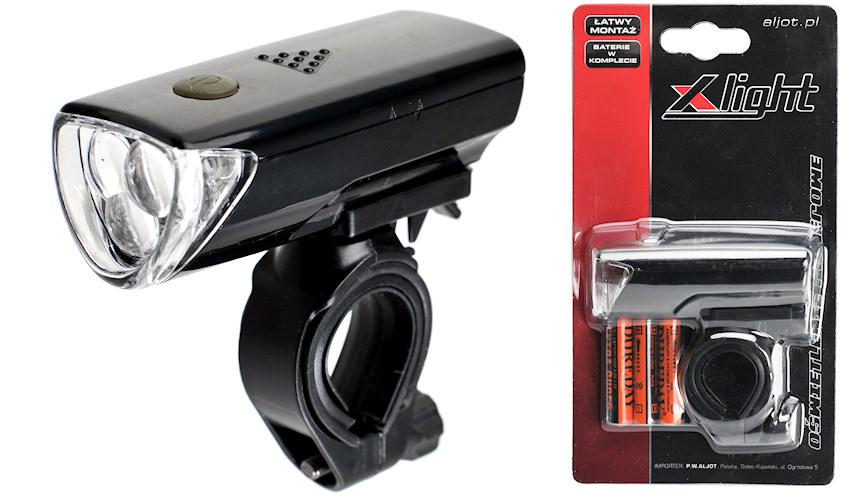 

Lampka Przód X-light XC-104A 3Led Na Baterie Aaa