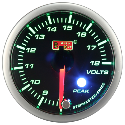 Indikátor Voltmeter Auto Gauge Sm Peak Green